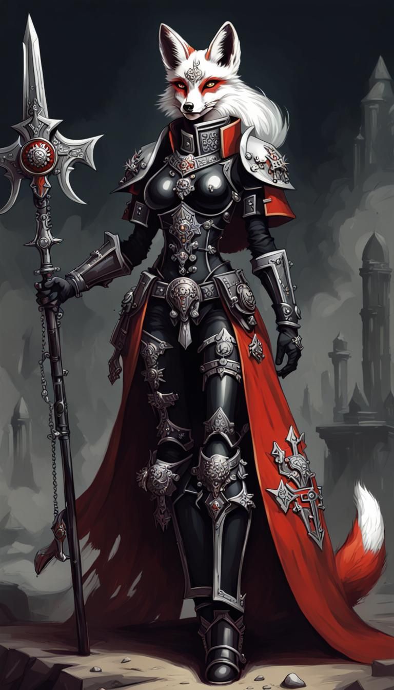 Adepta Sororitas Fox in Black, Digital Art
