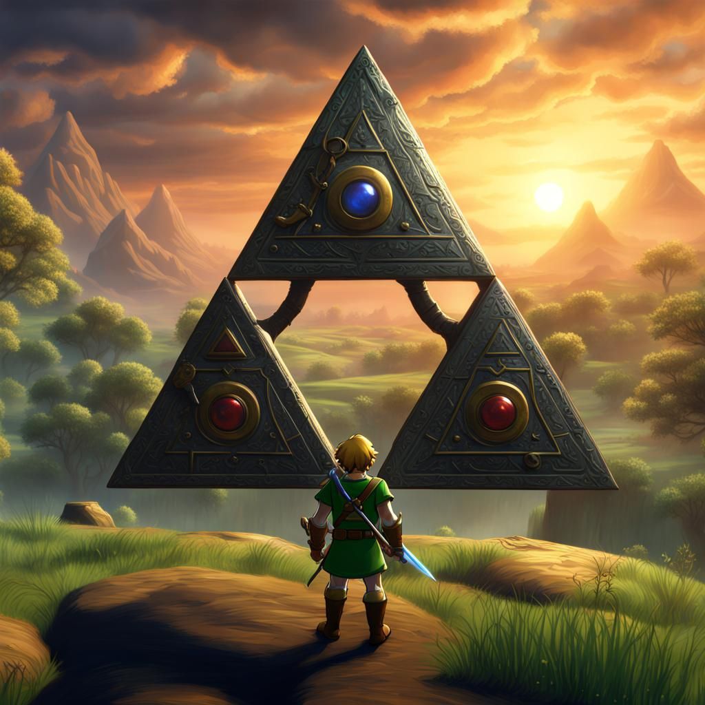Ganon with Triforce: Detailed Matte Painting