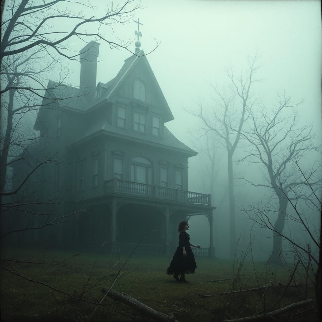Grieving Girl Flees Haunted House in Ethereal Style