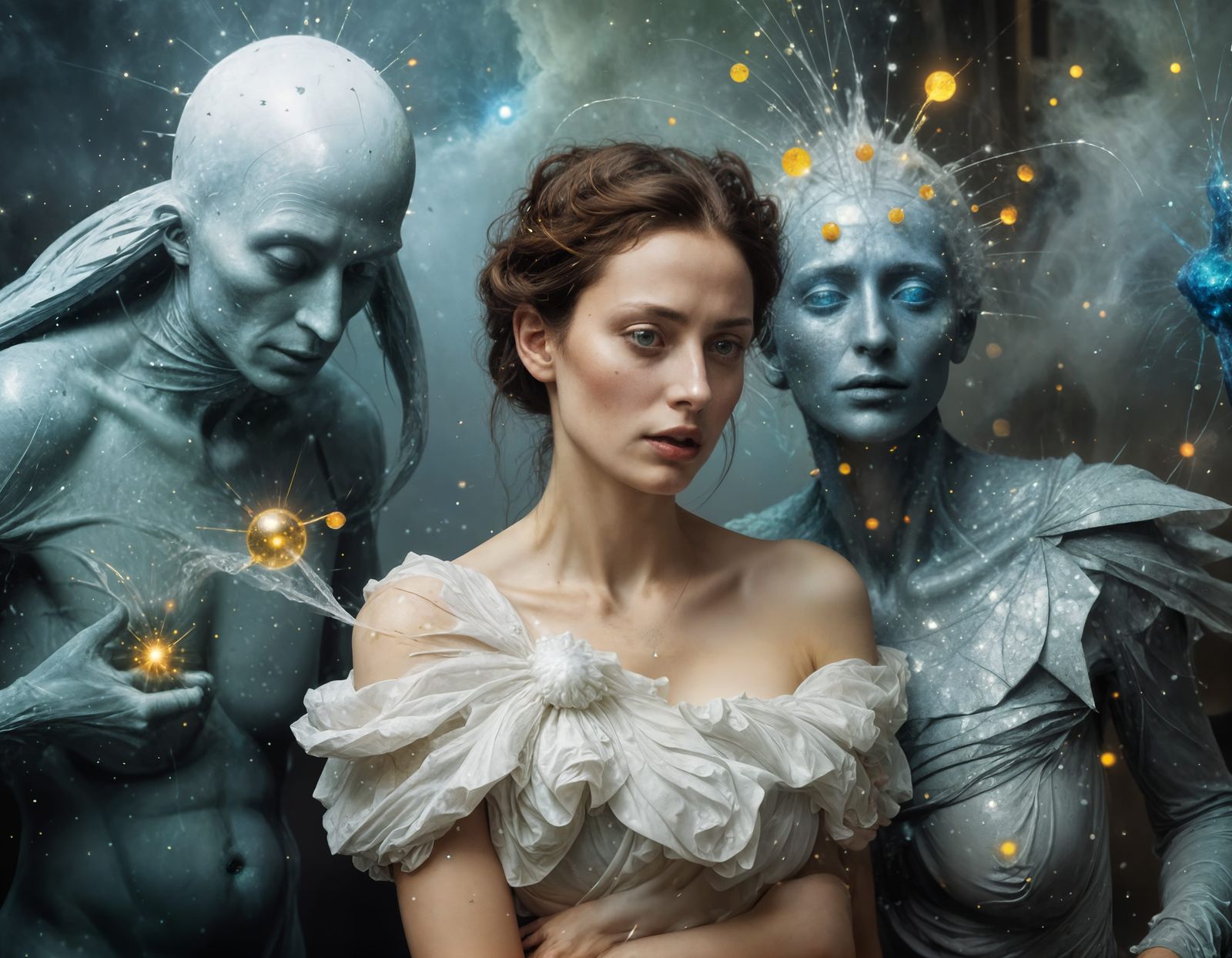 Posing with a couple from a Planet that runs on magic - lucky!