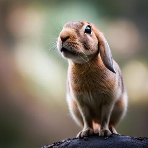 Rabbit on Mirror: Professional Photography