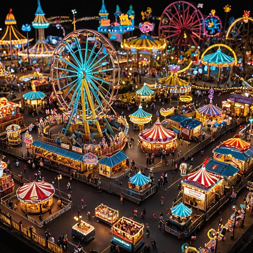 Miniature Amusement Park on a Fingertip