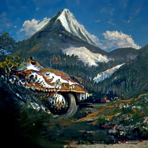 Georgia Landscape in Oil Painting Style