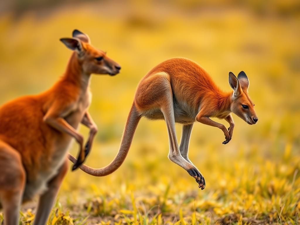Kangaroos in Mid-Air: Dynamic Wildlife Photography