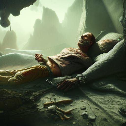 Breathing Dead Man, Alive Man: Matte Painting