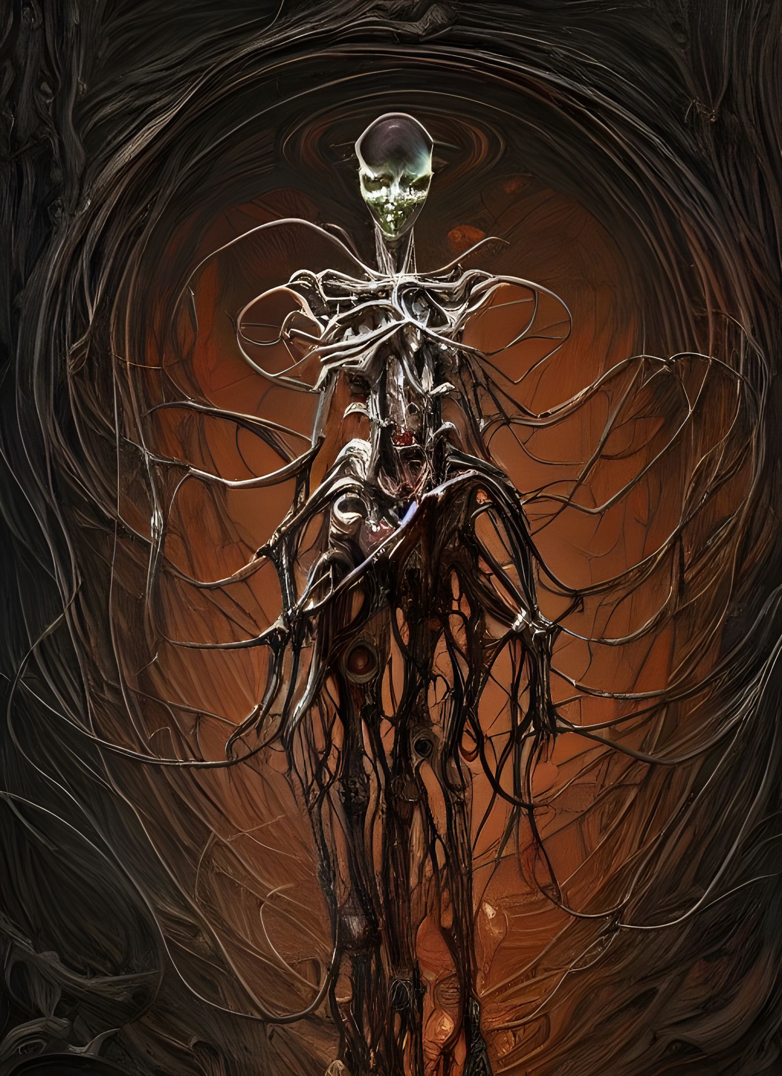 Surreal Alien Insectoid Illustration in Digital Art Style