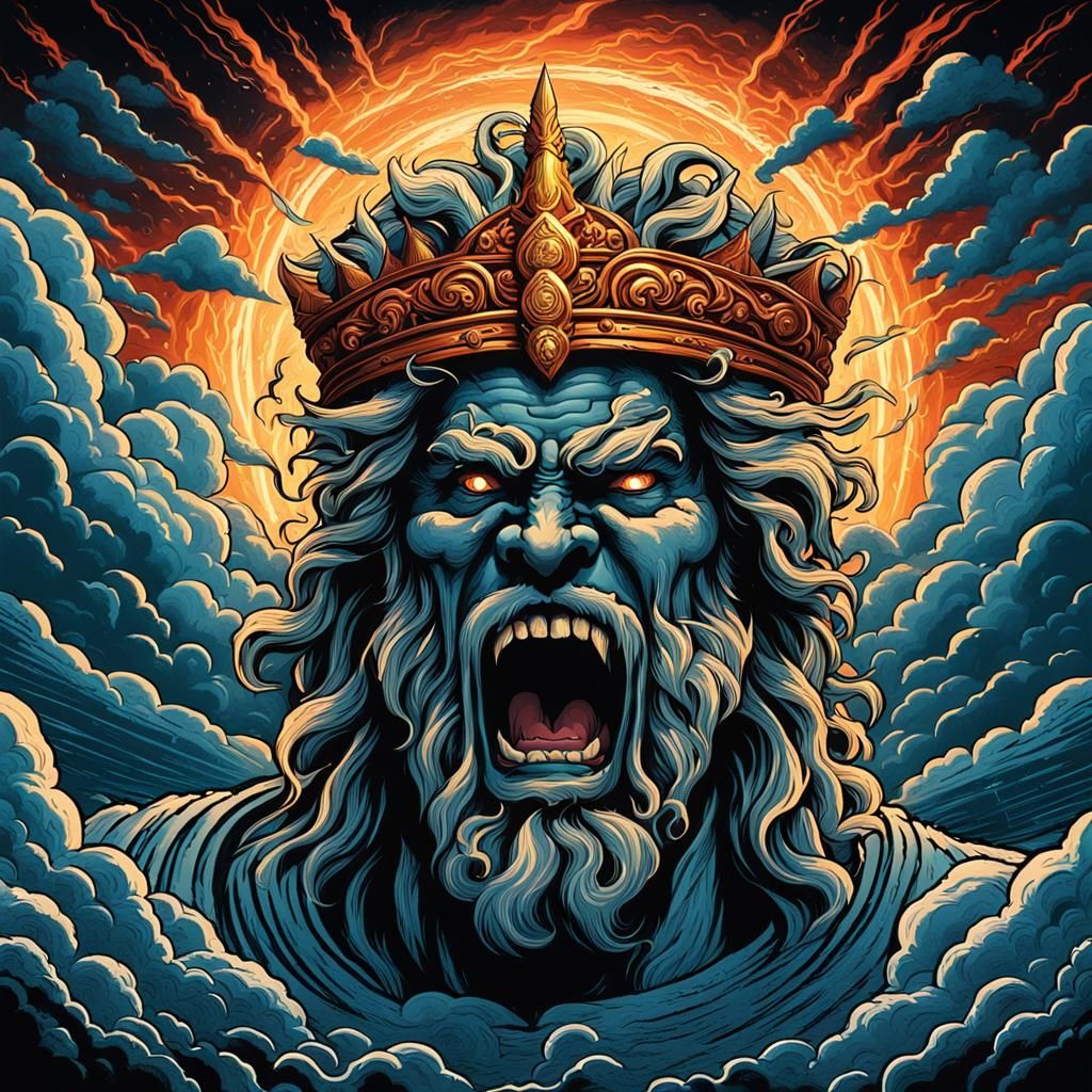 Anger of Zeus. AI image prompt in my tutorials!