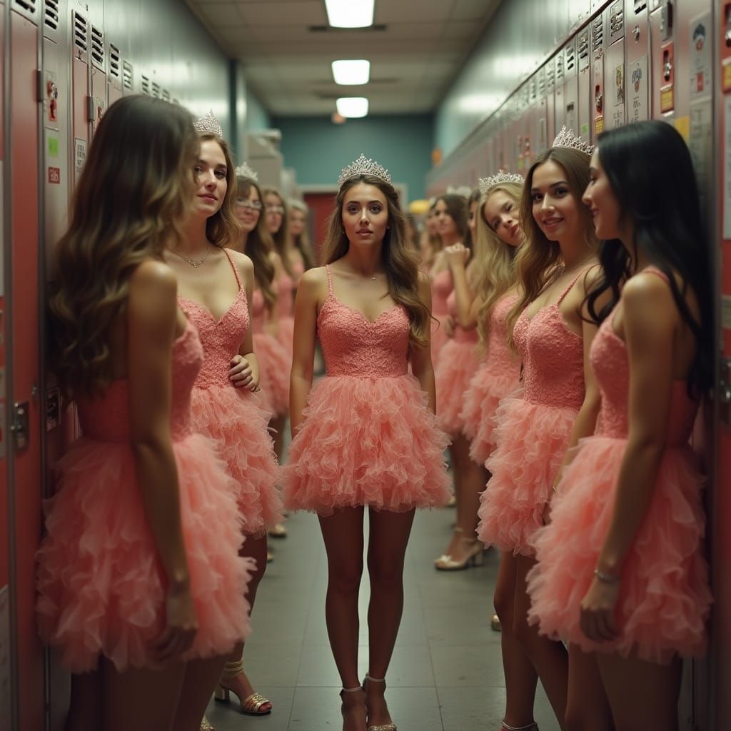 Guys Shocked by Crossdressing in Frilly Dresses in Stadium L...