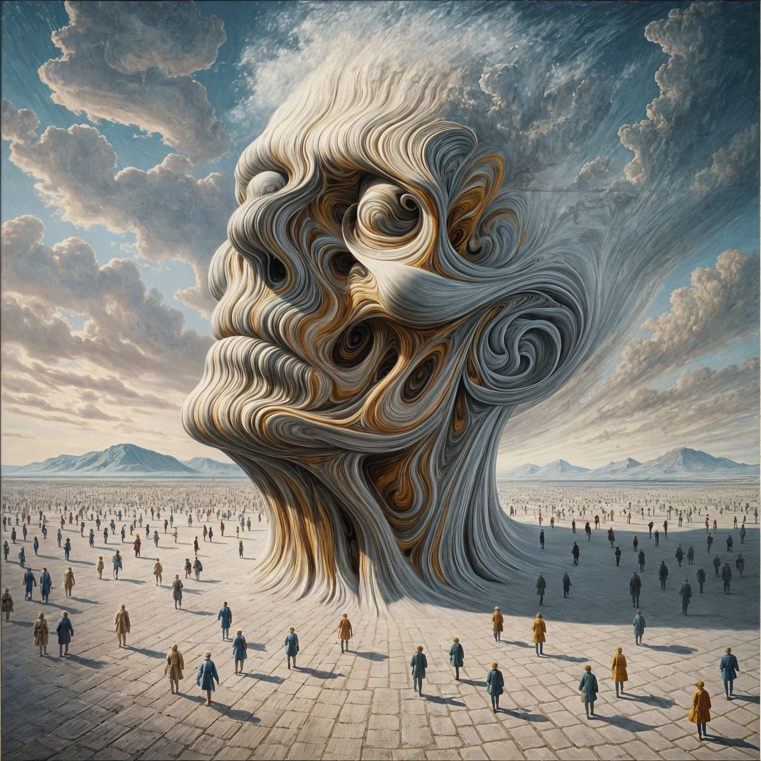 Abstract Oil Painting in Richter's Style