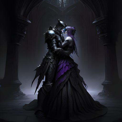 Ethereal Female Death Knight in Dark Fantasy Elegance