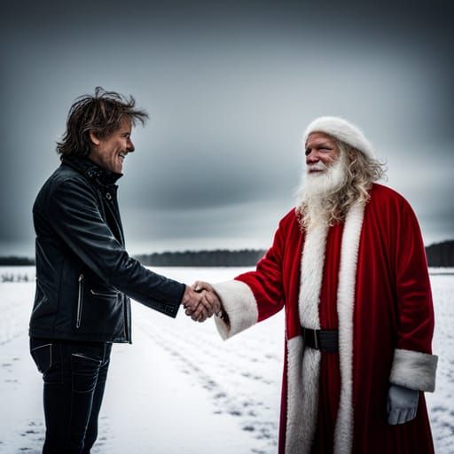 Jon Bon Jovi and Santa Claus Meet