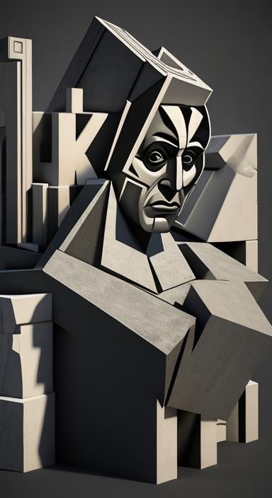 Cubist Concrete Art in Style of Pablo Picasso