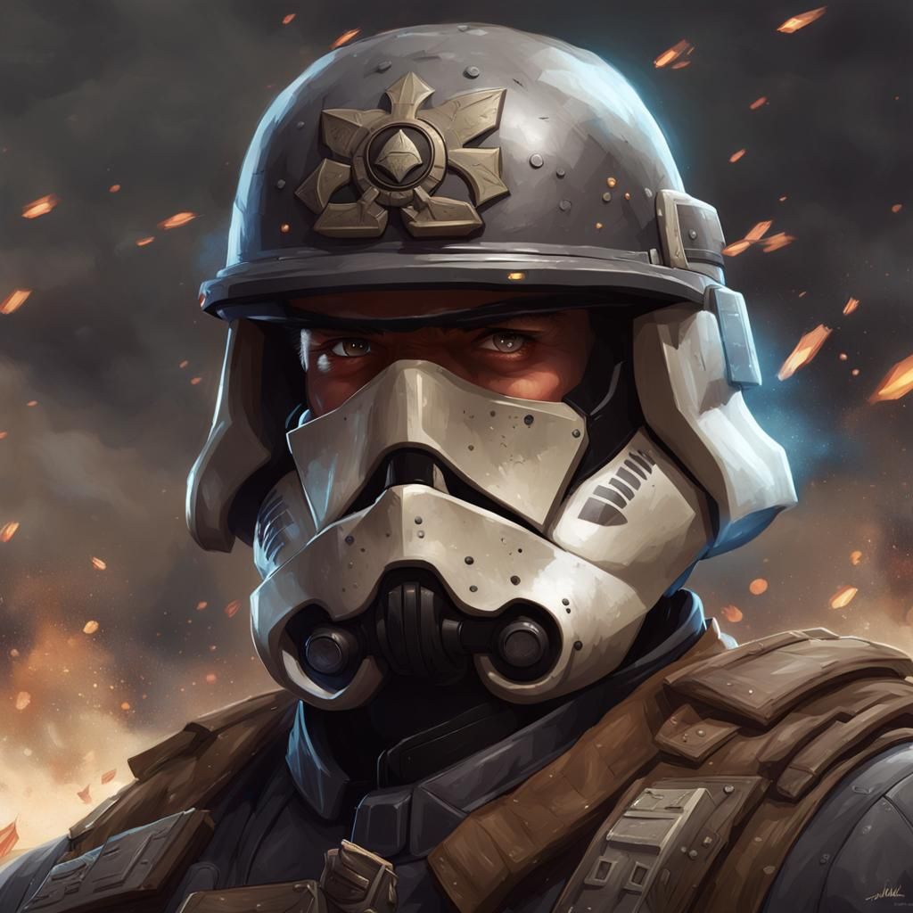 Trooper Jax Portrait in Hyperdetailed Style