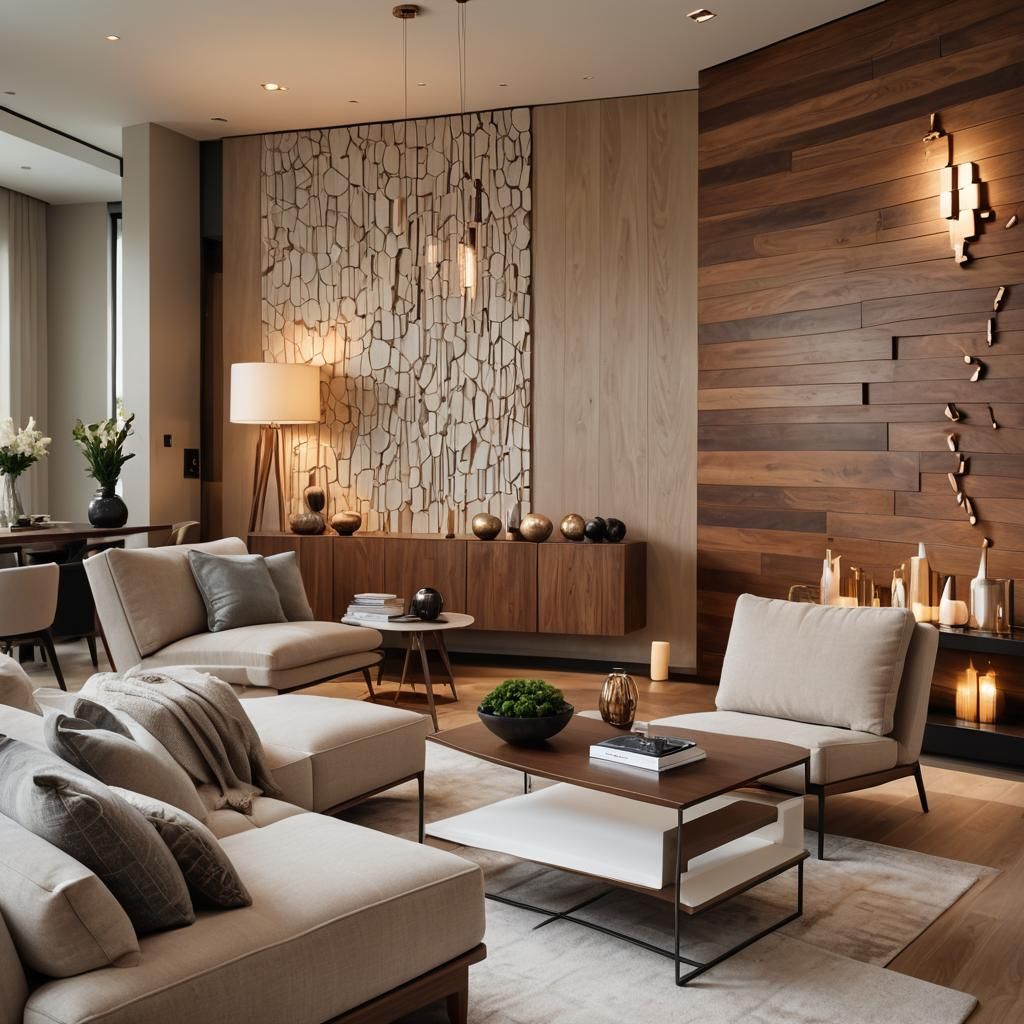 Luxury Living Room with Modern Furniture