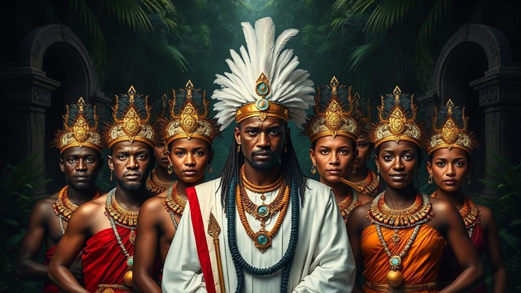 Afro-Caribbean Deities in Traditional Attire