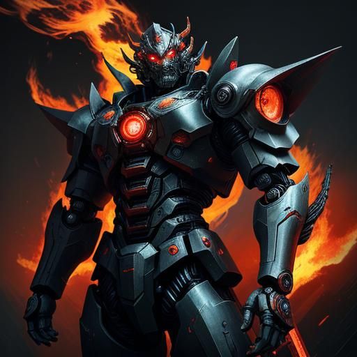 Bio-Boosted Armored Warrior in Manga Style