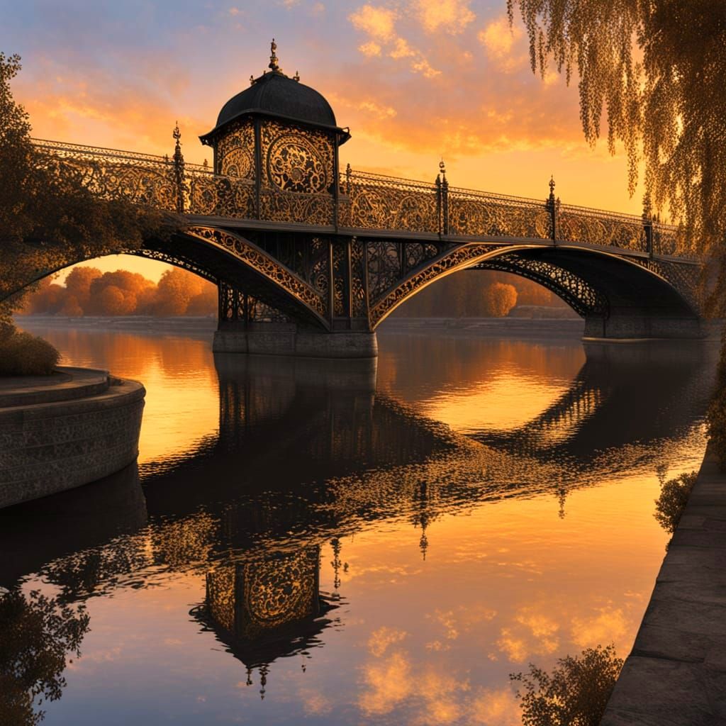 Modern Elegance: Belle Époque Bridge in Golden Hour