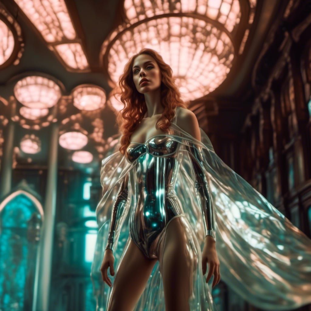 Dusty 1970s Hotel Lobby: Digital Fantasy Art