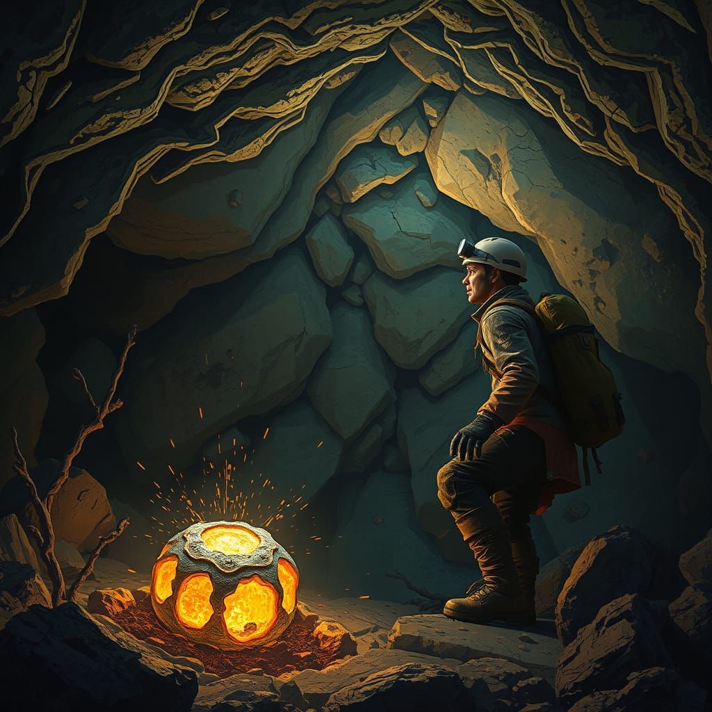 Glowing Fossil Discovery in a Deep Cave