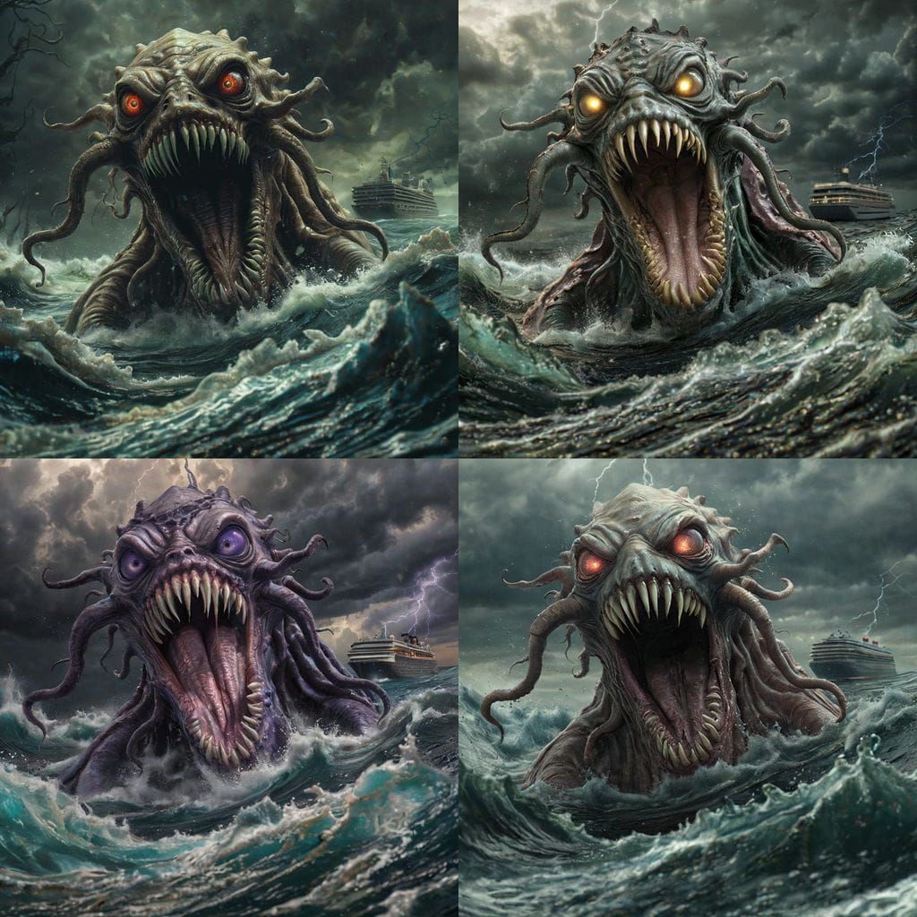 Surreal Underwater Horror Emerges from Dark Depths in Hyper-...