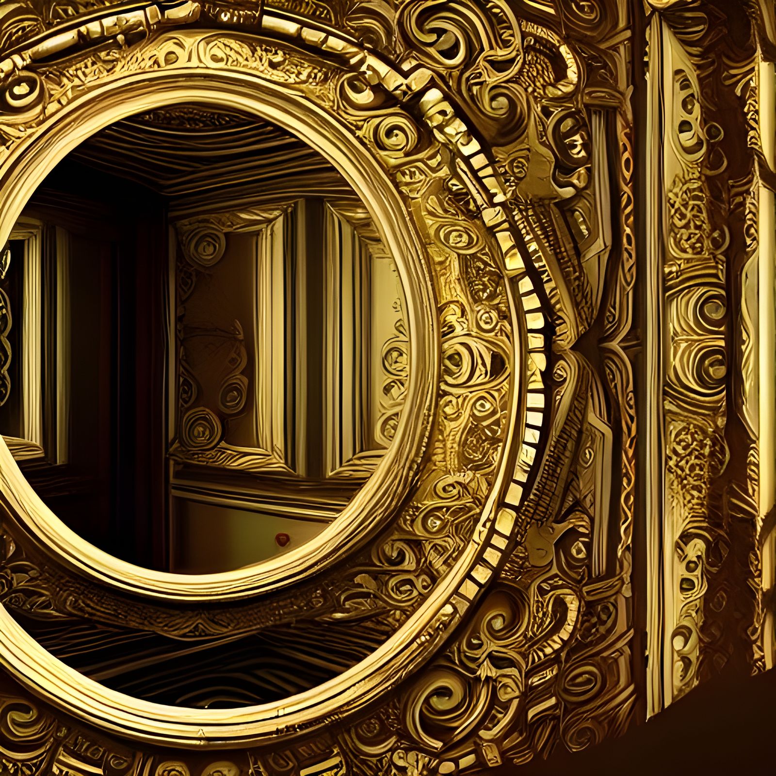 Surreal Mirror Reflections: Hyperrealistic Studio Ghibli Sty...