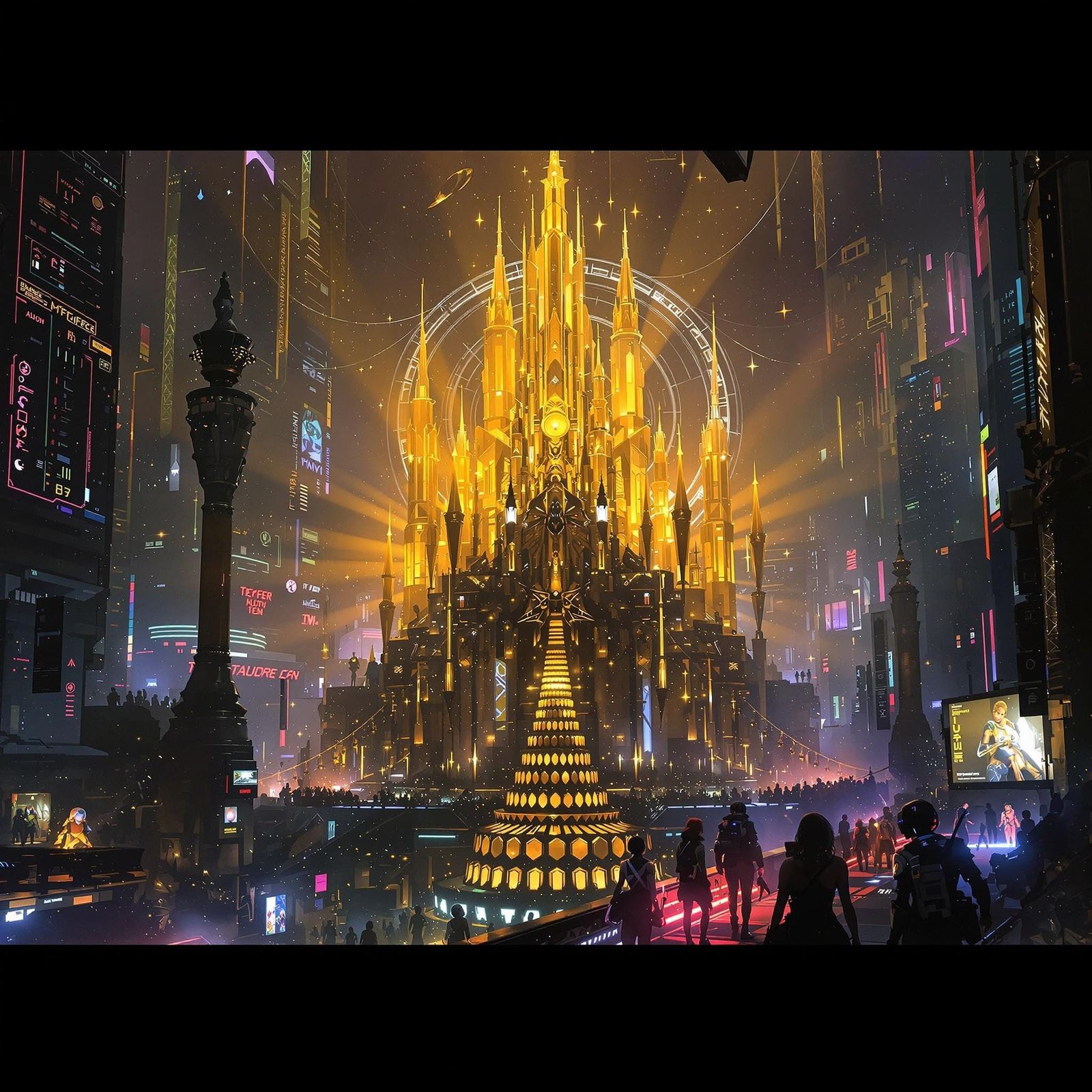 Futuristic Golden City