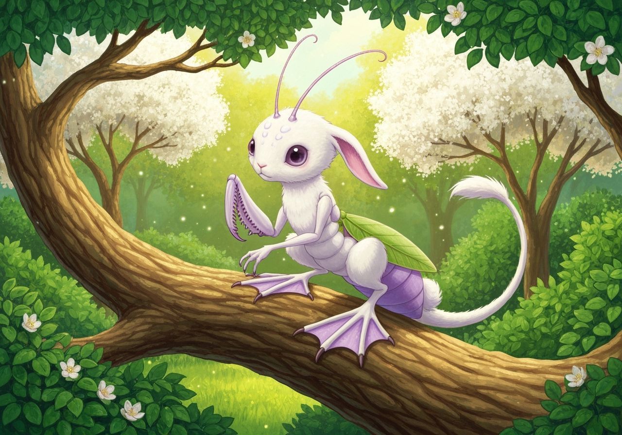 Adorable Hybrid Creature in Whimsical Illustration Style