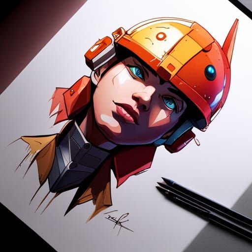 Geometry Rangers Portrait in Anime Reincarnation Style