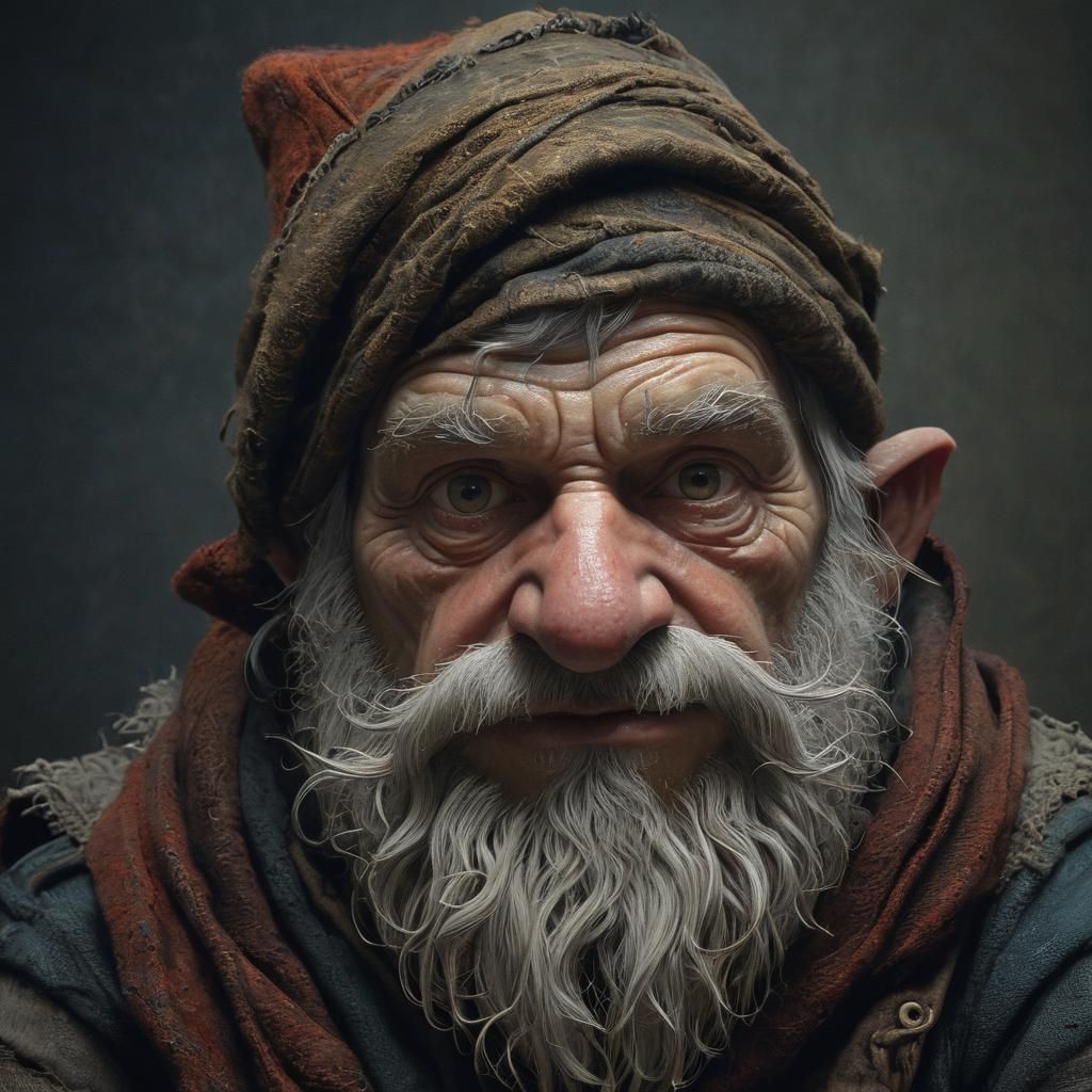 Gnome Diviner Conjuring Magic, Fantasy Art