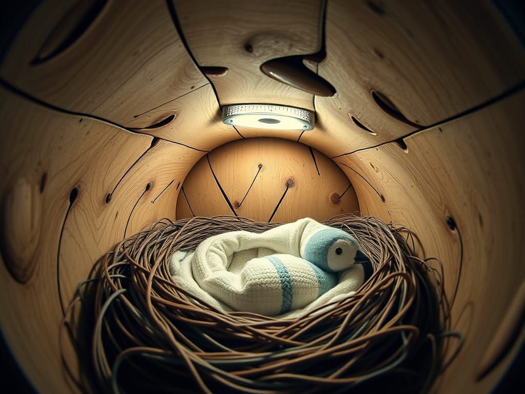 Prematurely Nesting Figures in Modern Blue