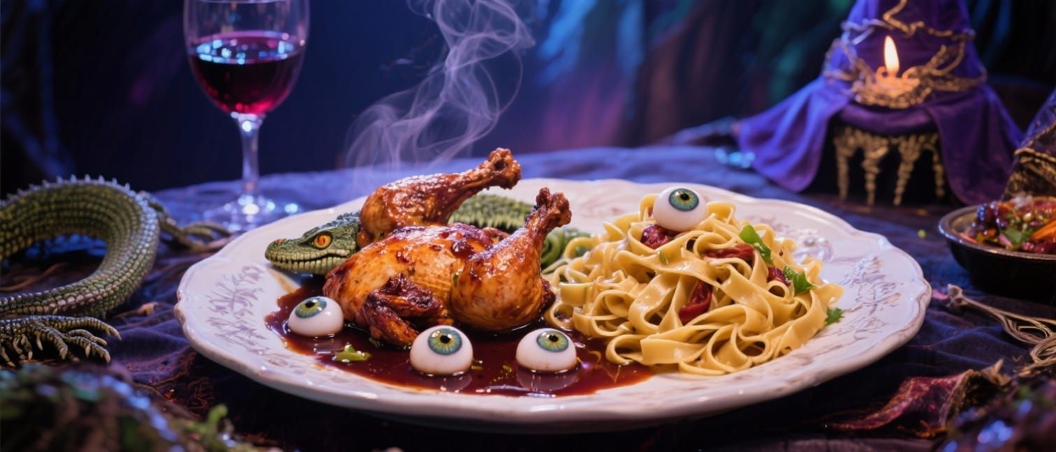Mystical Monster Chicken with Lizard Eyeballs