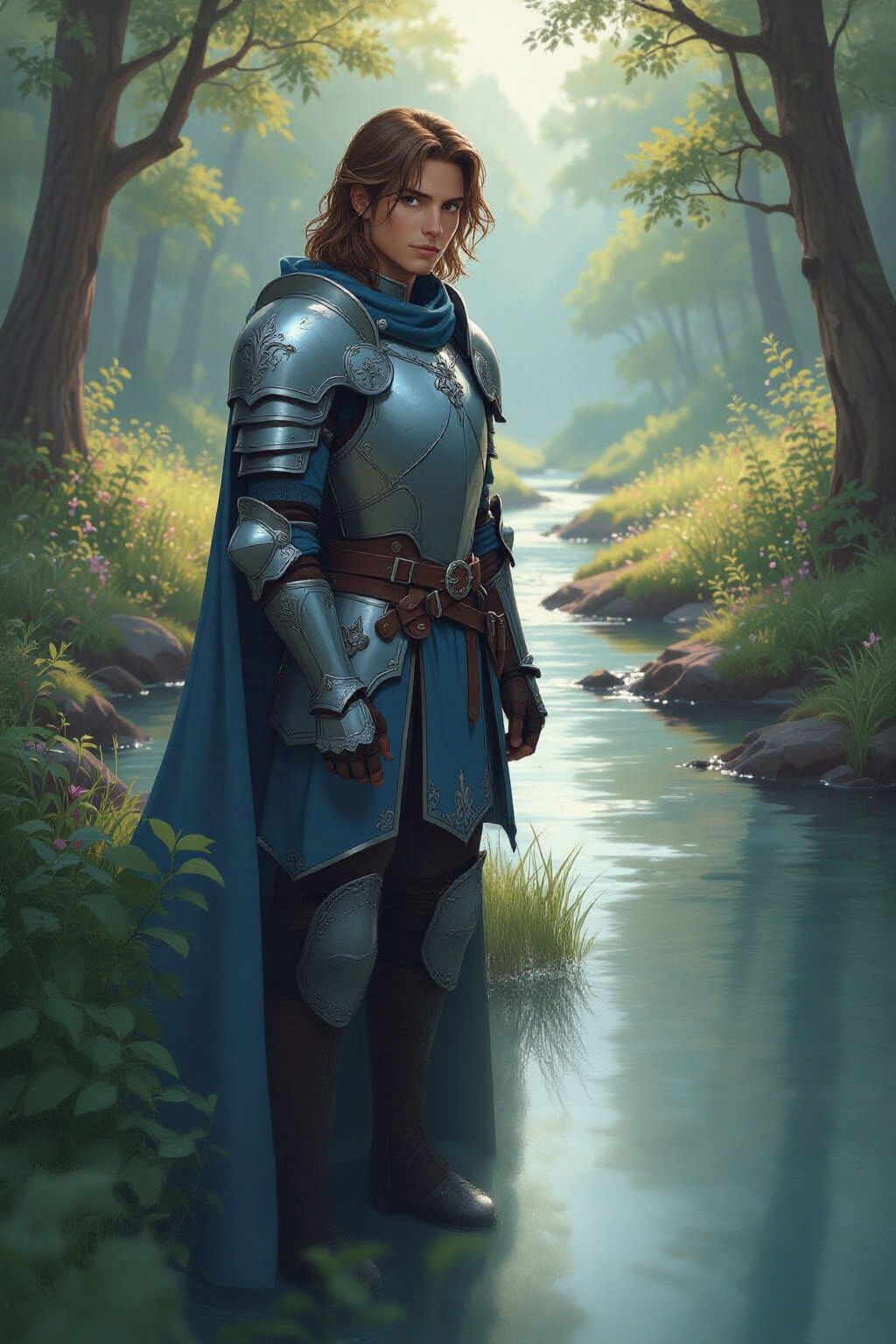 Heroic Knight of Indeterminate Gender in Forest Clearing