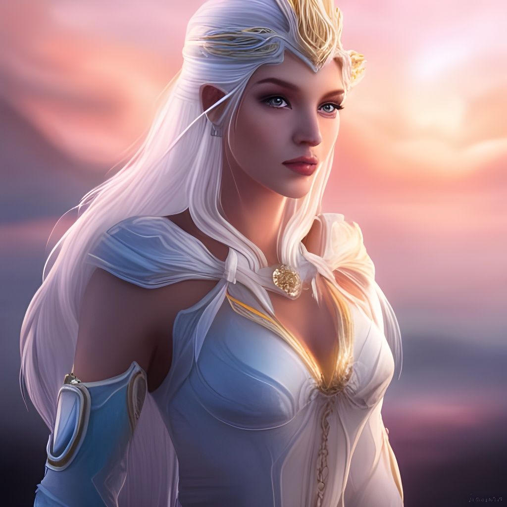 Ice Princess Portrait with Volumetric Lighting