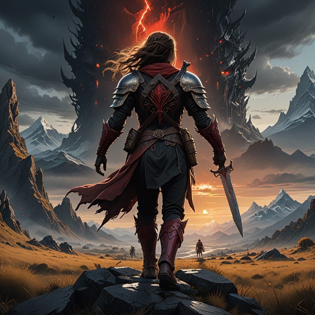 Majestic Warrior against Thel Lonely Mountain