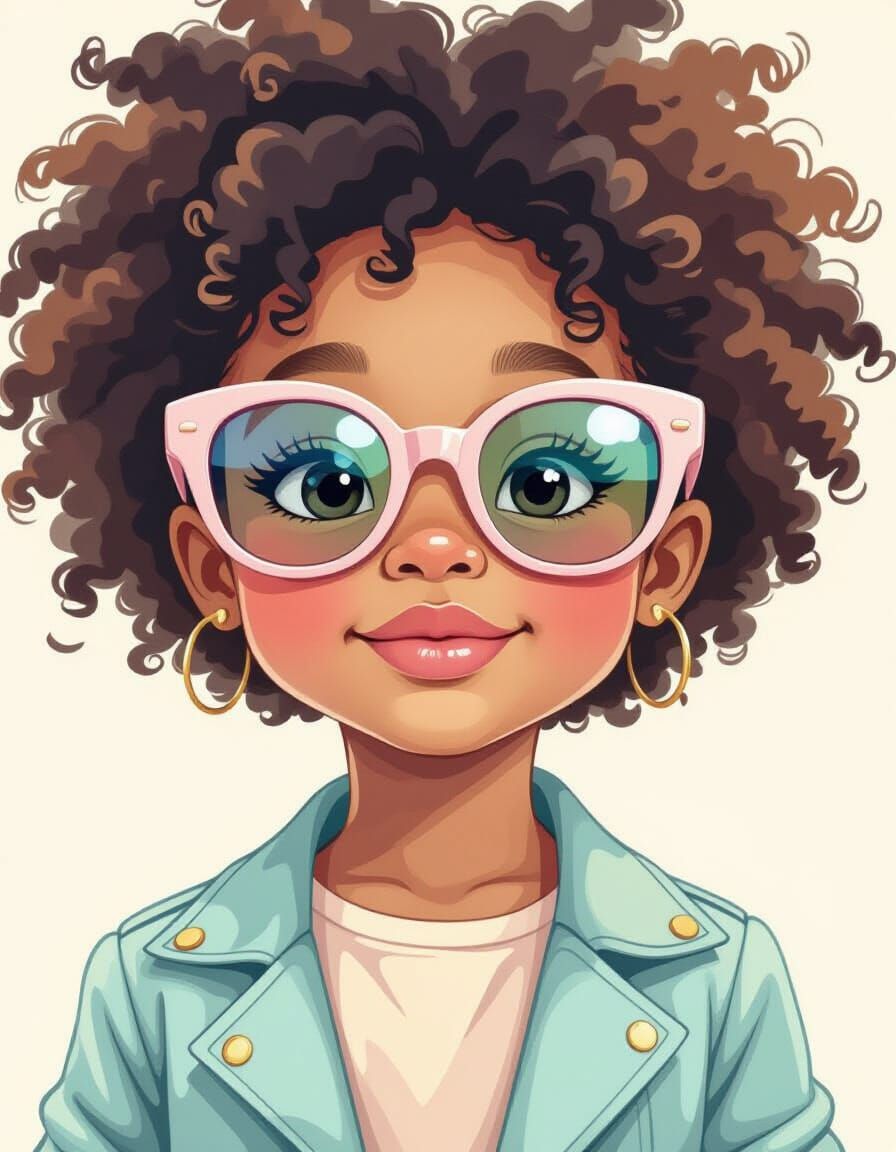 Cute African American Kid Peekaboo Illustration