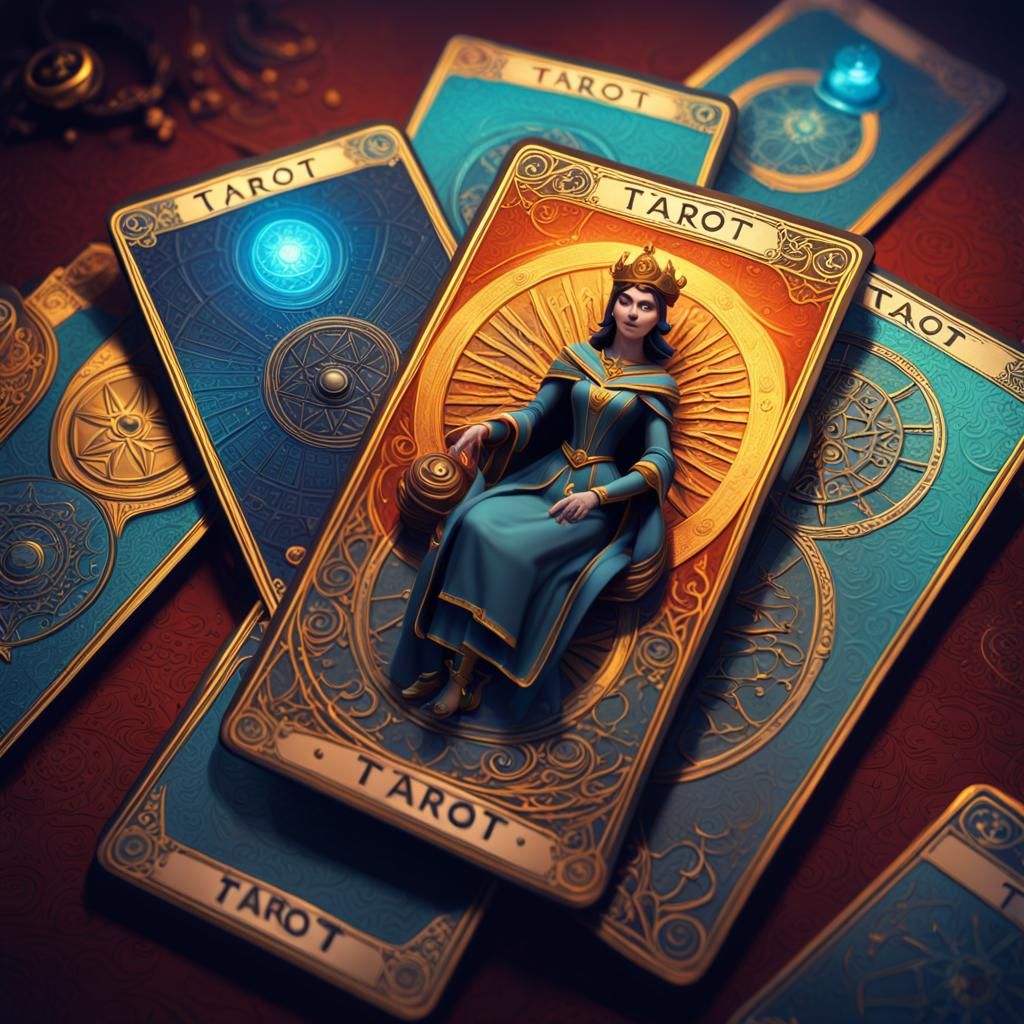 3D Tarot Cards as Pixar Concept Art