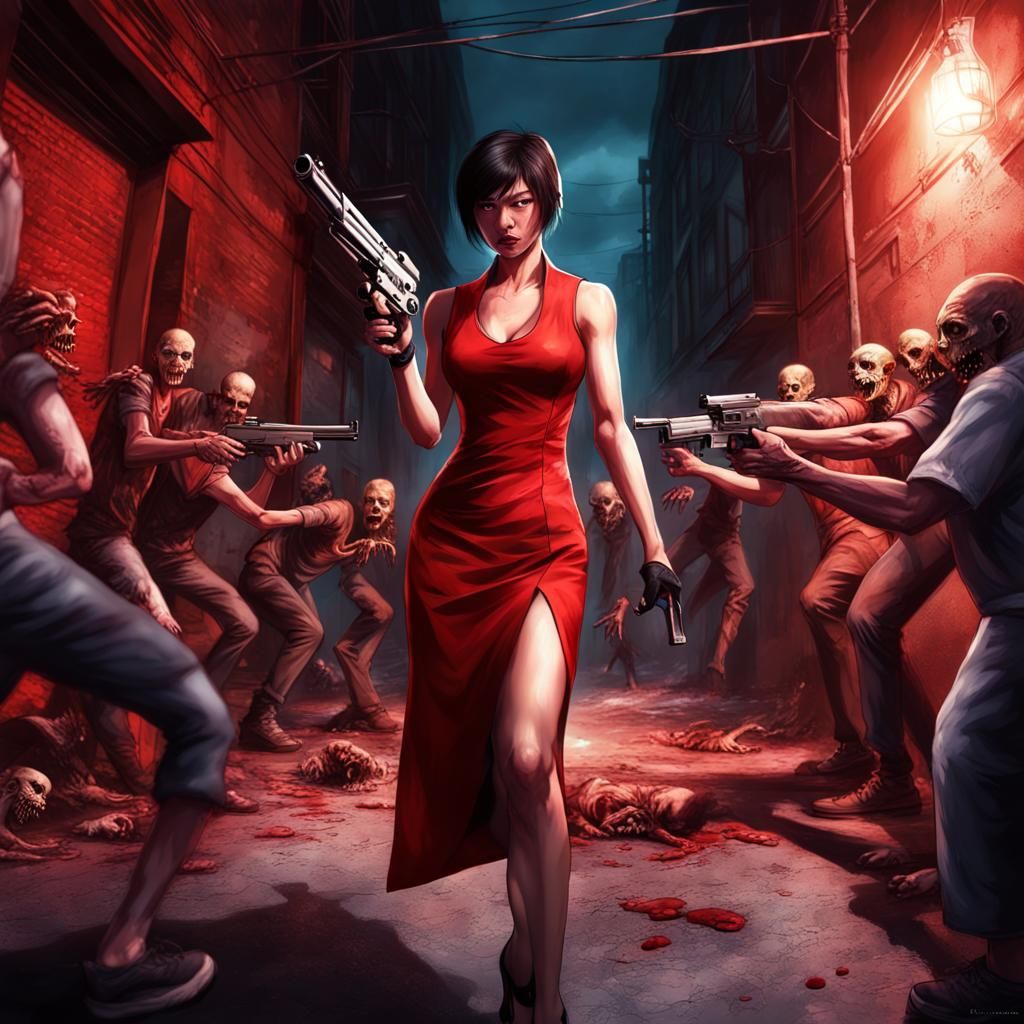 Ada Wong vs Zombies: Hyperrealistic Alley Fight