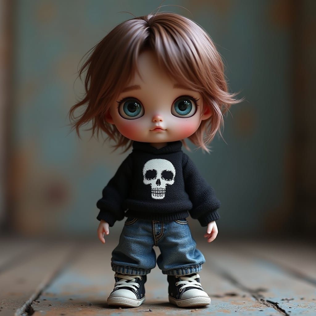 Fantasy Blythe Doll in Dark Fantasy Style