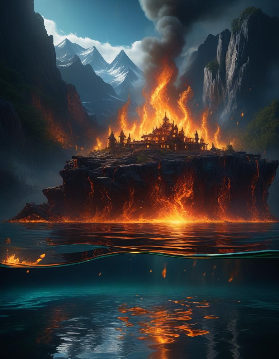 Fire on Water: Fantasy Concept Art