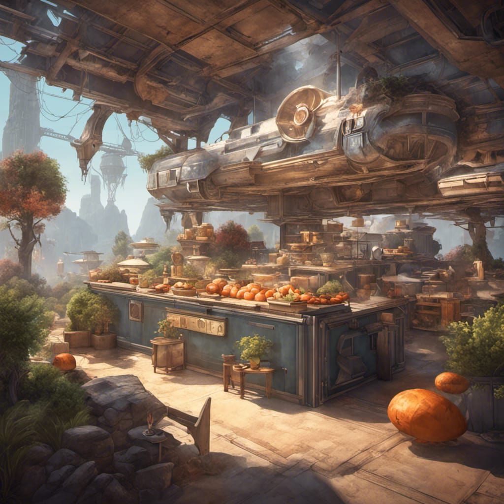 Exotic Earth Produce at Interstellar Outpost in 3D