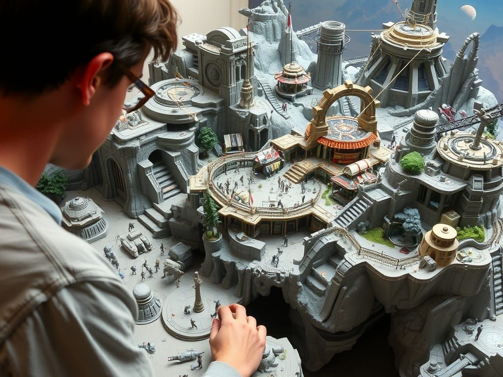 Intricate Sci-Fi Diorama Art