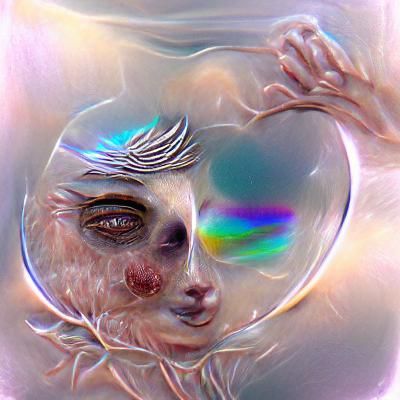 Ethereal Transparent Soul in a Void