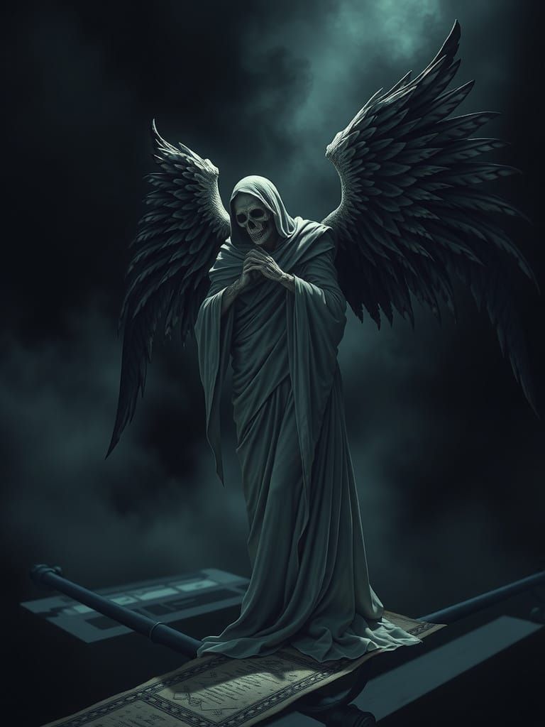 Gothic Angel of Death, Shrouded in Shadows