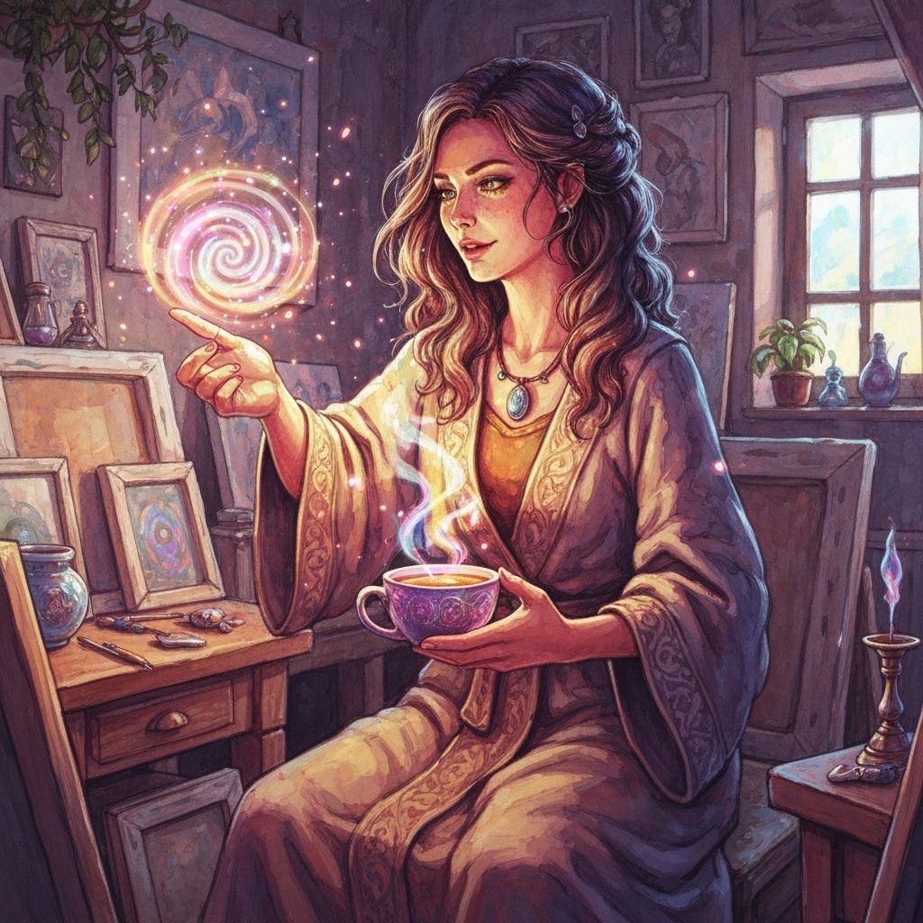 Whimsical Artist Conjures Magic from Iridescent Tea