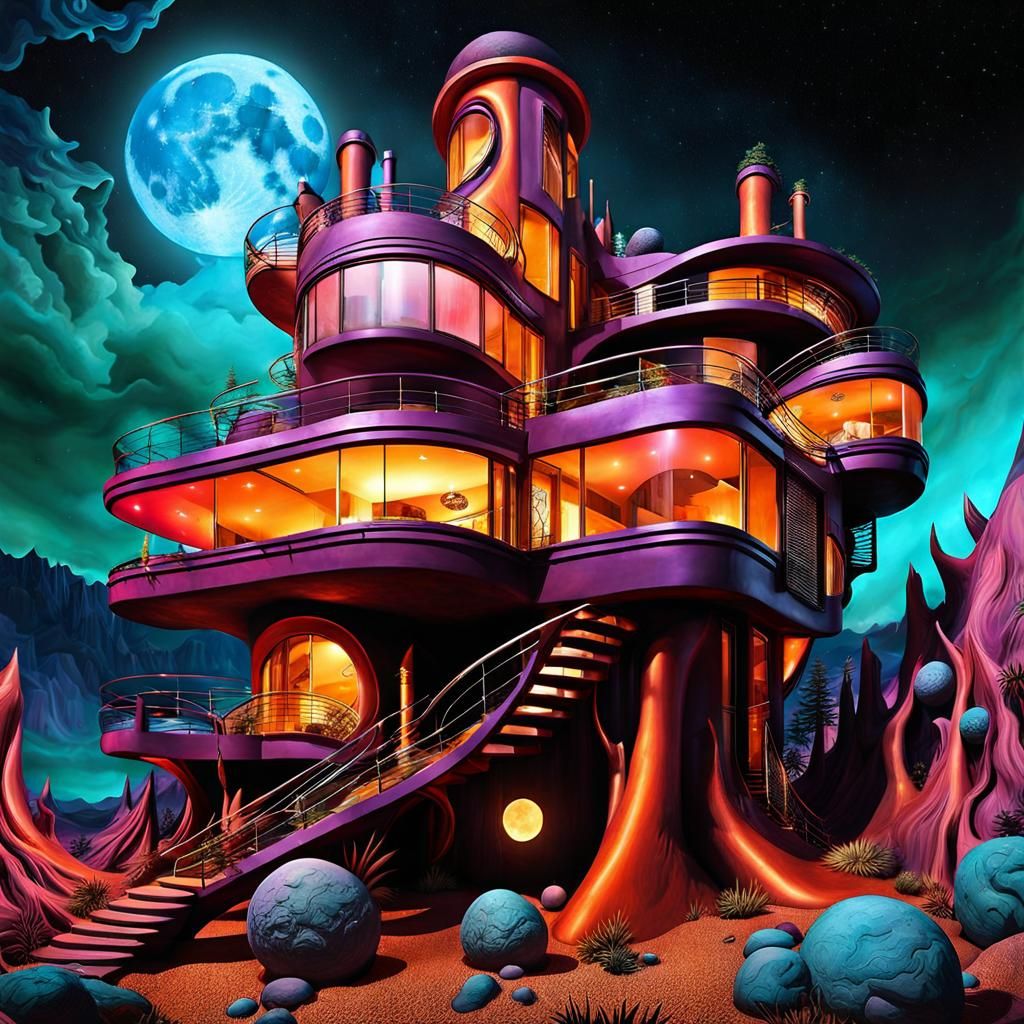 Maximalist Surreal Exterior Breaks Reality