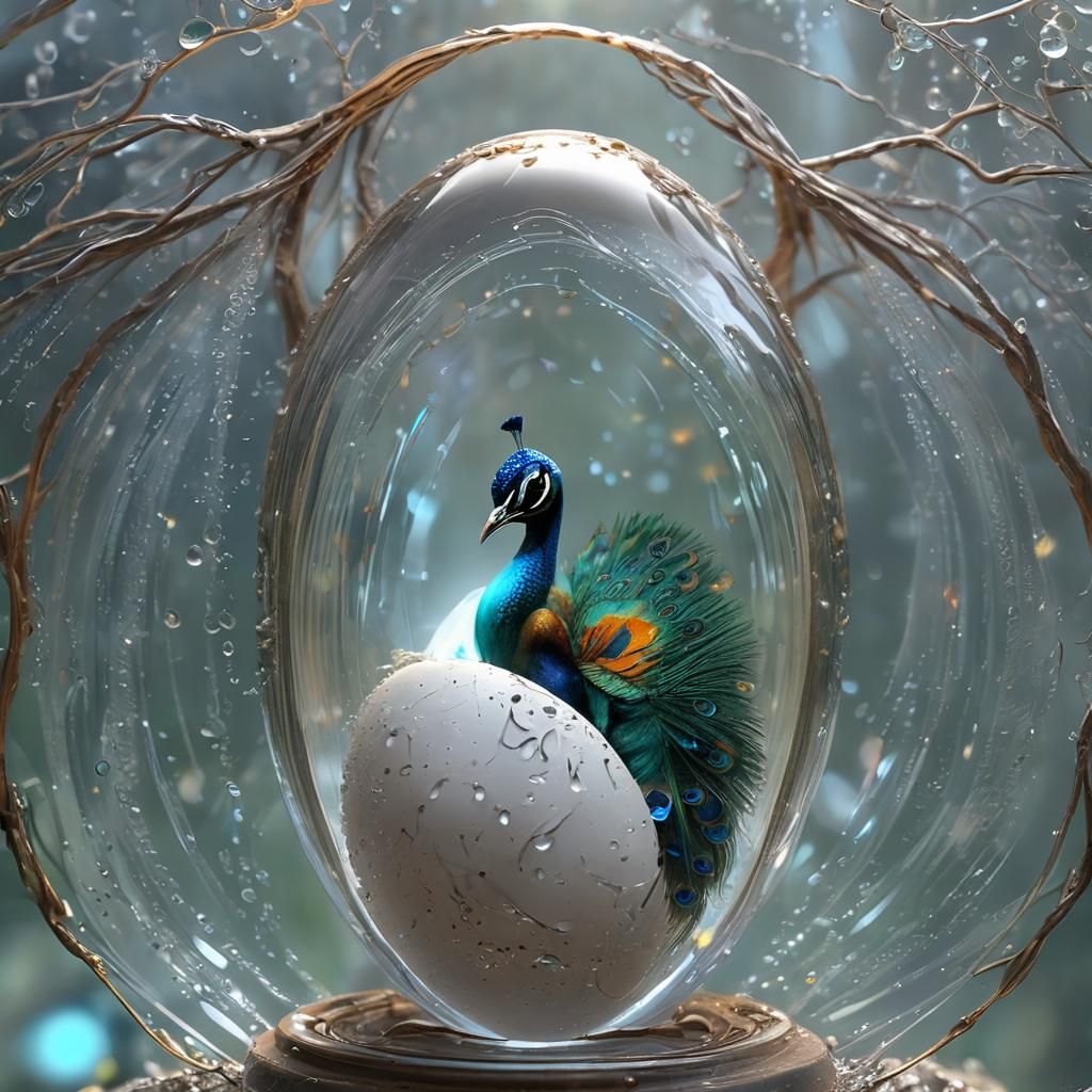 Baby peacock joins the world