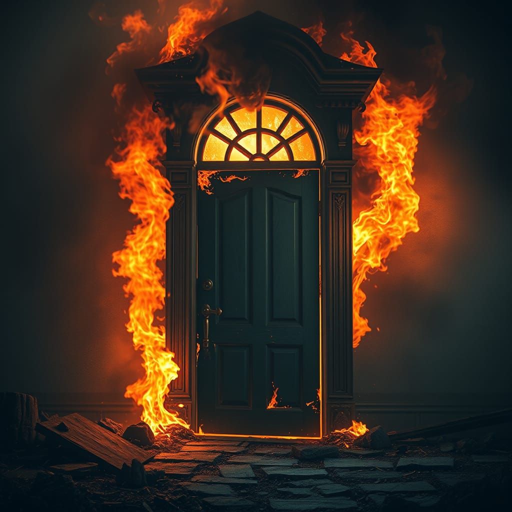 Burning House: Dramatic Digital Matte Painting