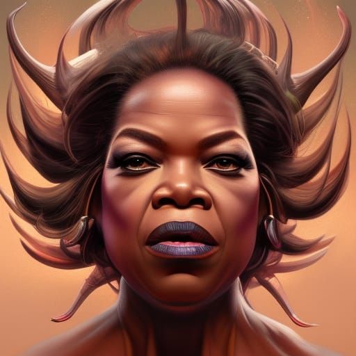 Demonic Portrait in Artgerm and Mucha Style