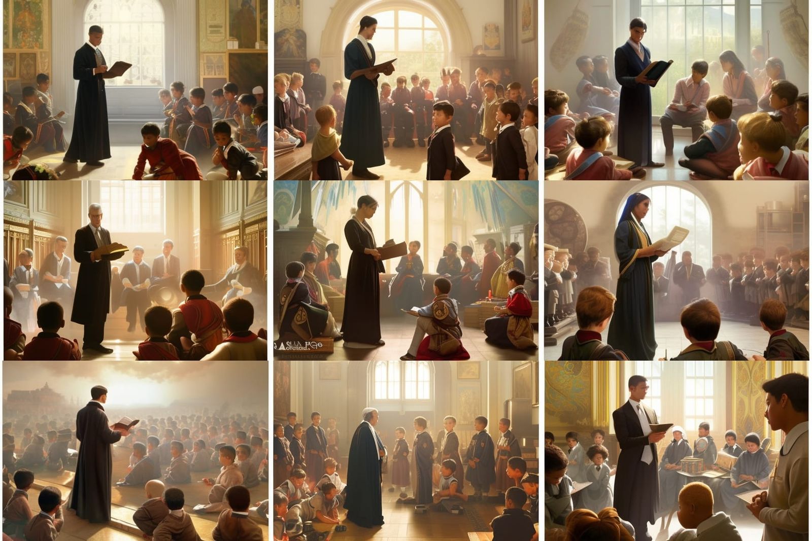 Teacher in School: Photorealistic Digital Art