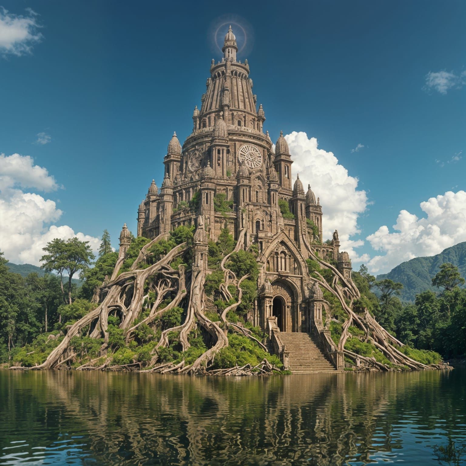 Ziggurat Emerges: Visionary Art Landscape